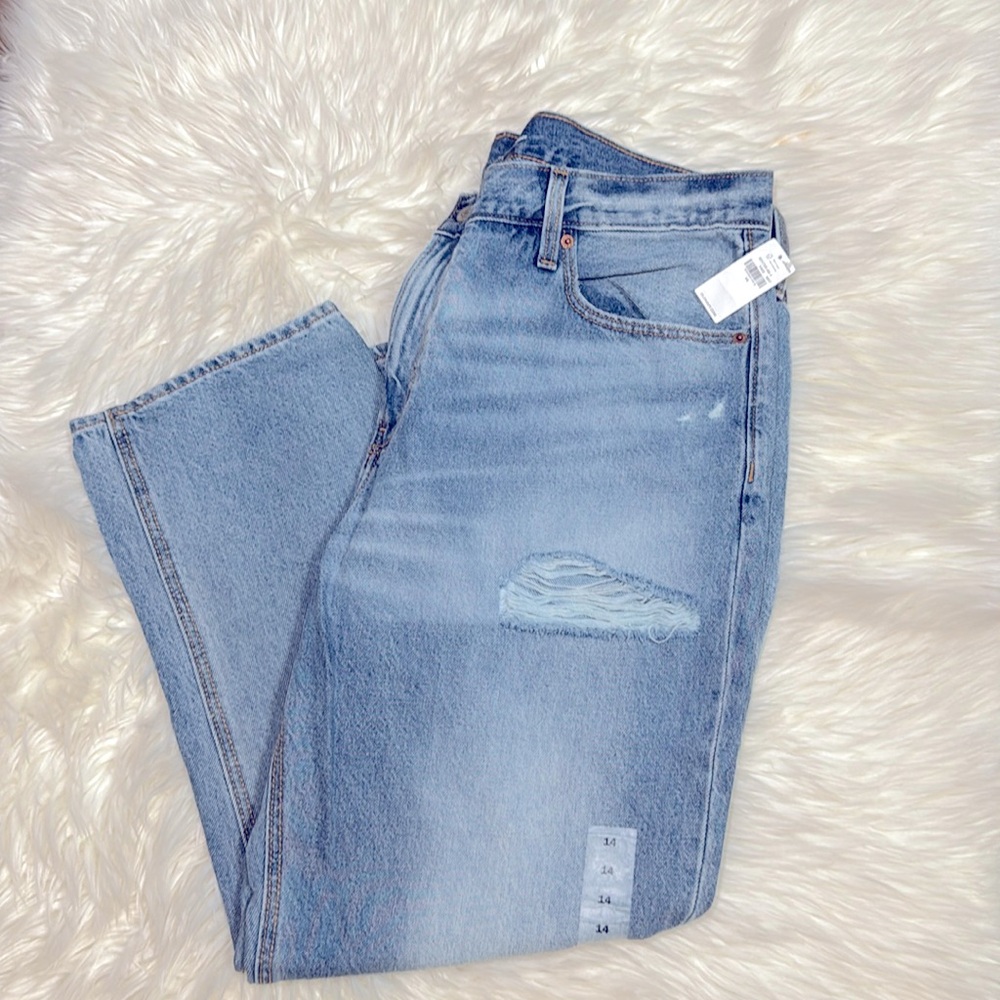 Old Navy slouchy straight high rise